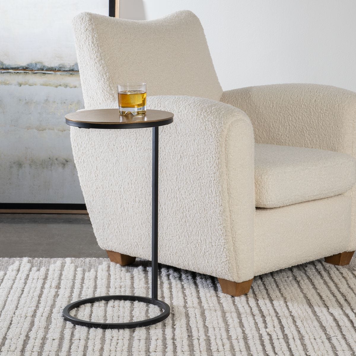 Black And Gold Side Table