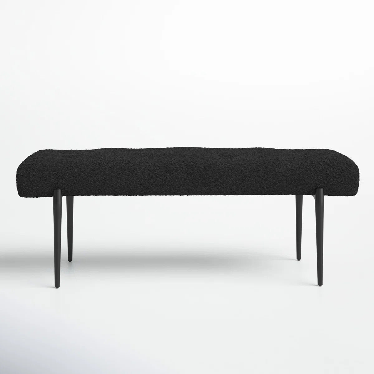 Black bench on a white background
