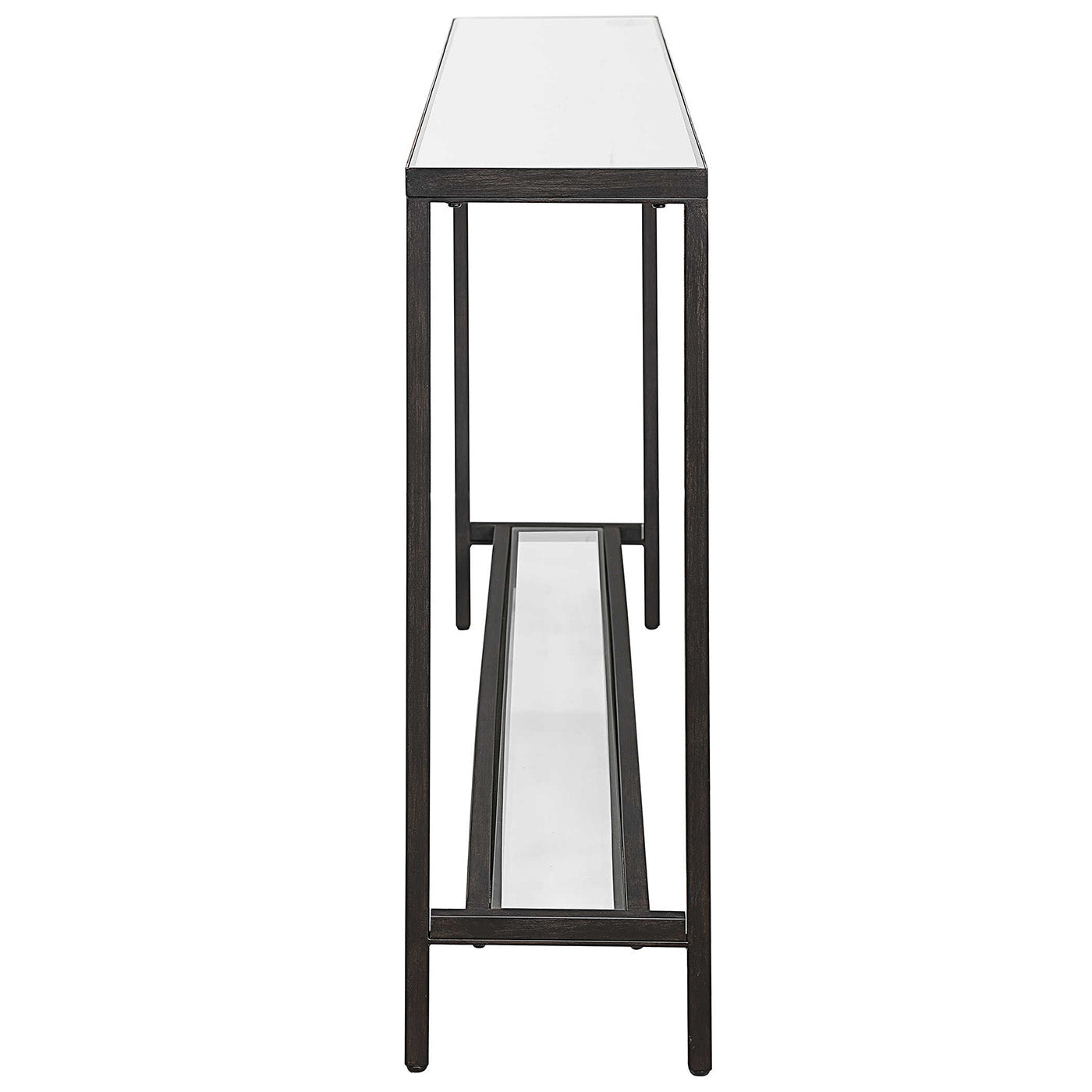 Black console table narrow.