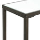 Black console table frame.