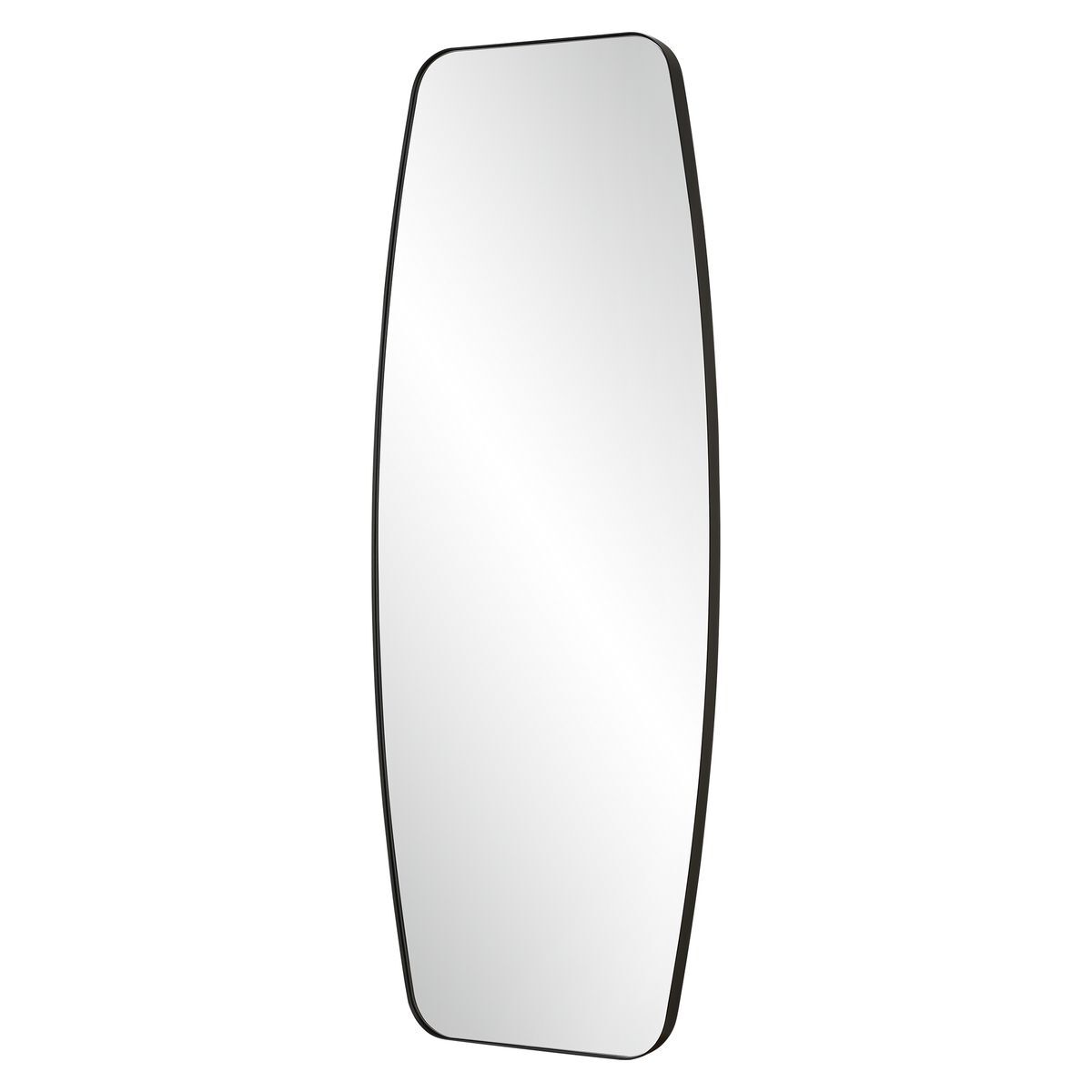 Rectangular car mirror glass on a white background
