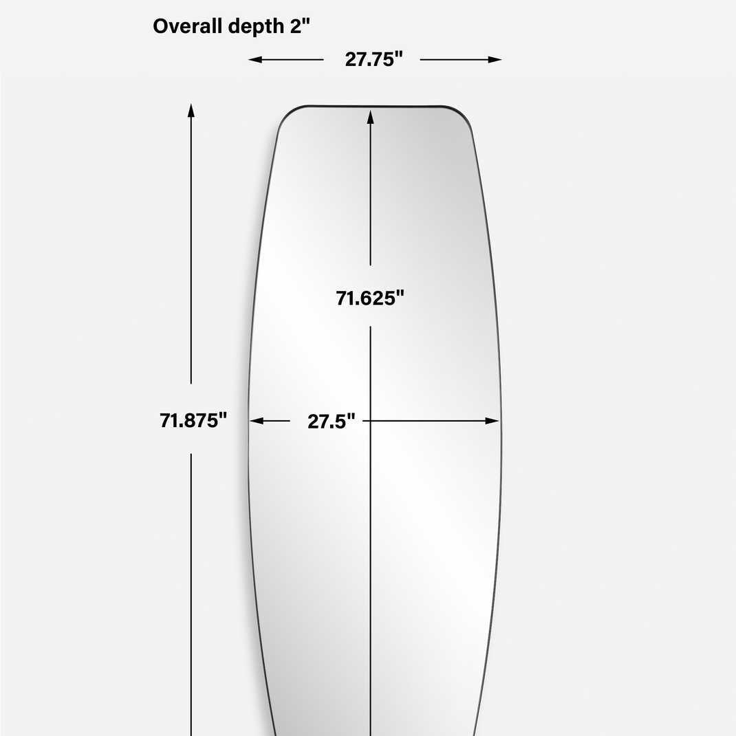 Measurement chart of a rectangular object with dimensions labeled