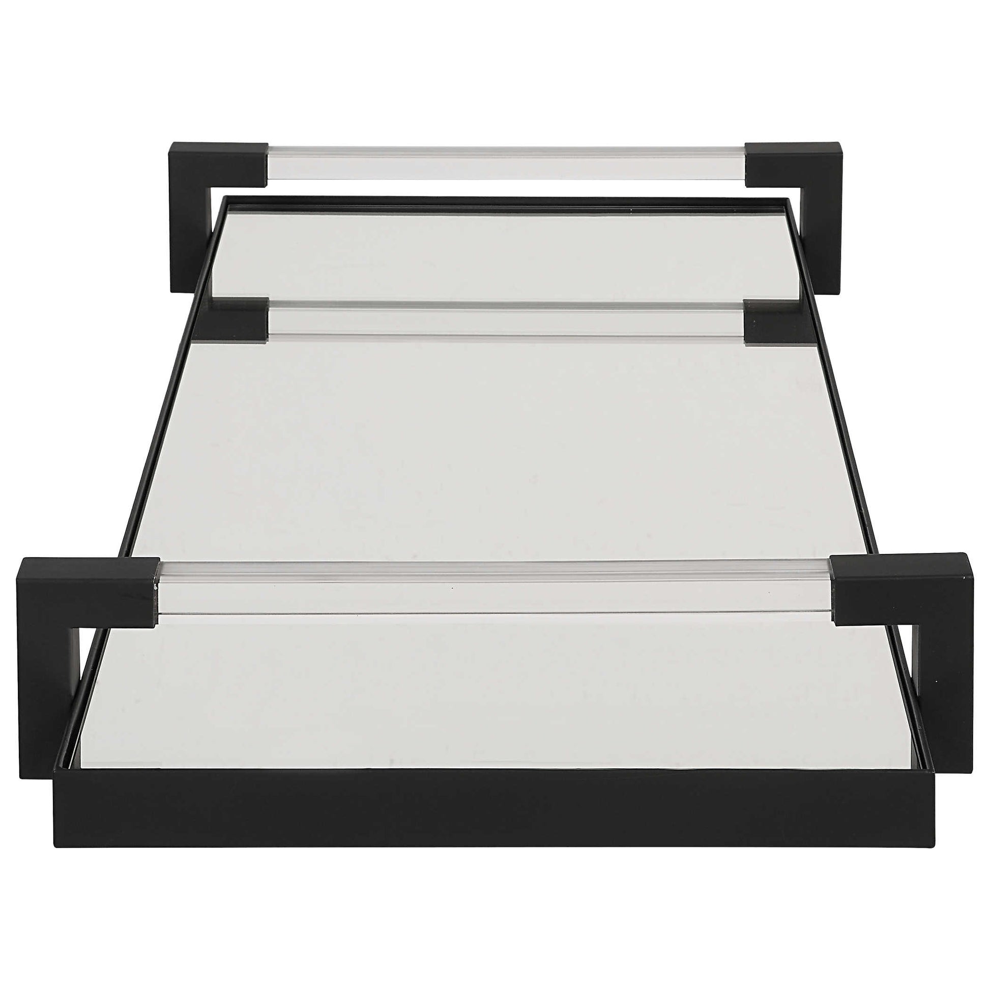 Black mirrored tray.