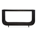 Black Rattan Console Table