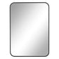 Black Rounded Rectangular Mirror.