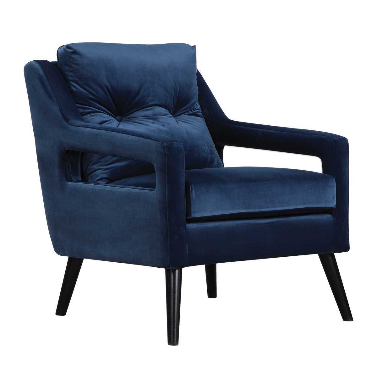 Blue armchair on a white background