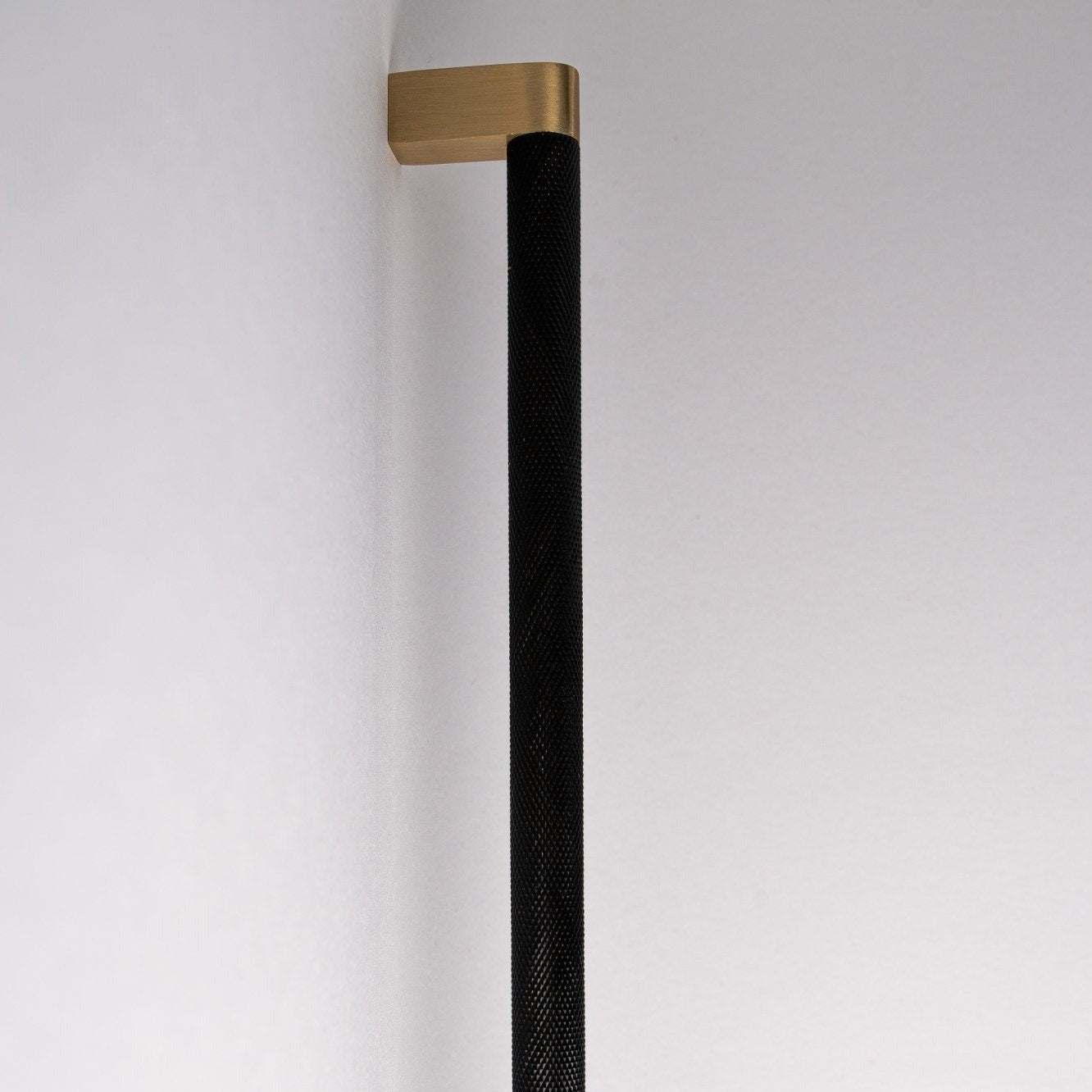 Bold, Black & Gold Knurled Solid Brass Appliance Pulls