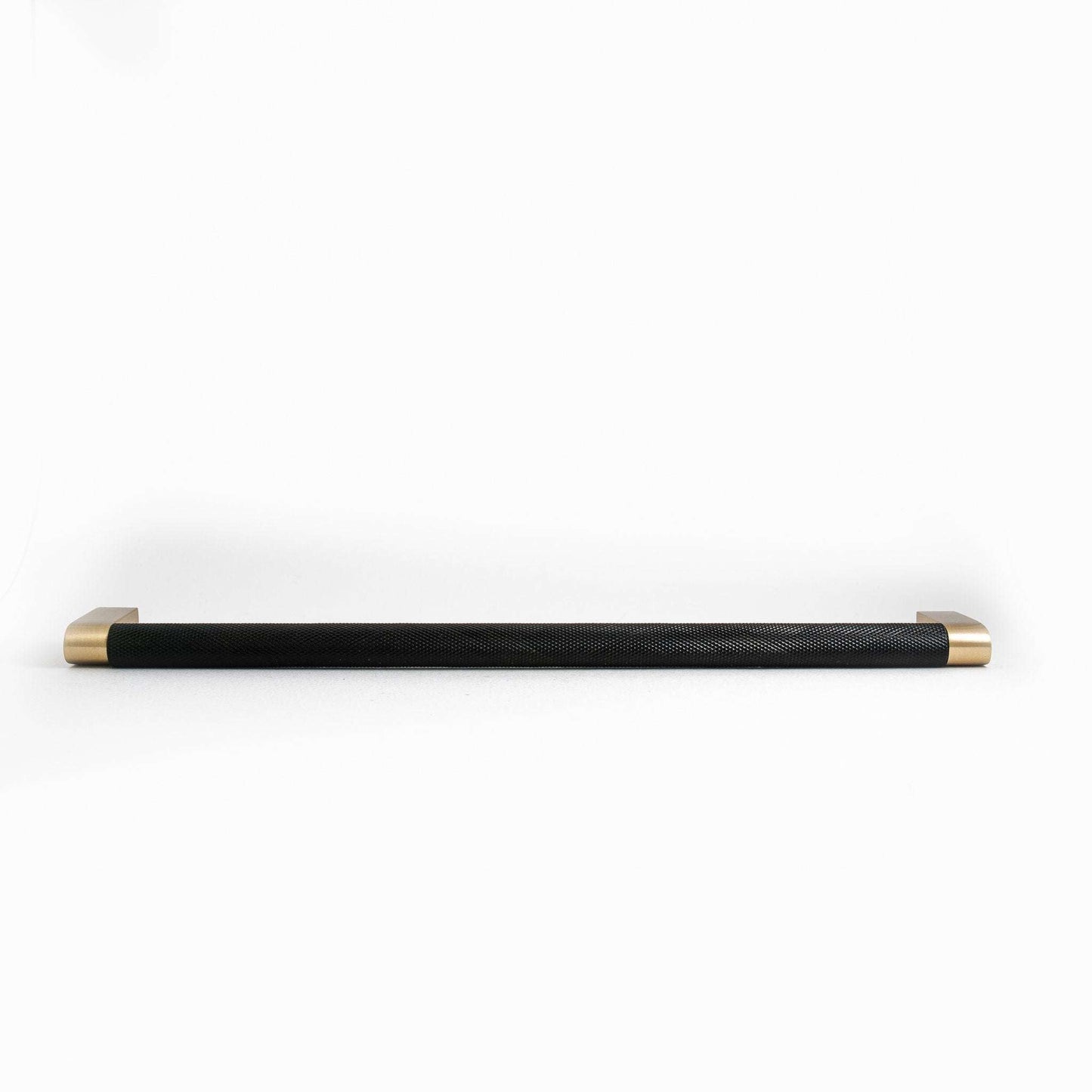 Bold, Black & Gold Knurled Solid Brass Appliance Pulls