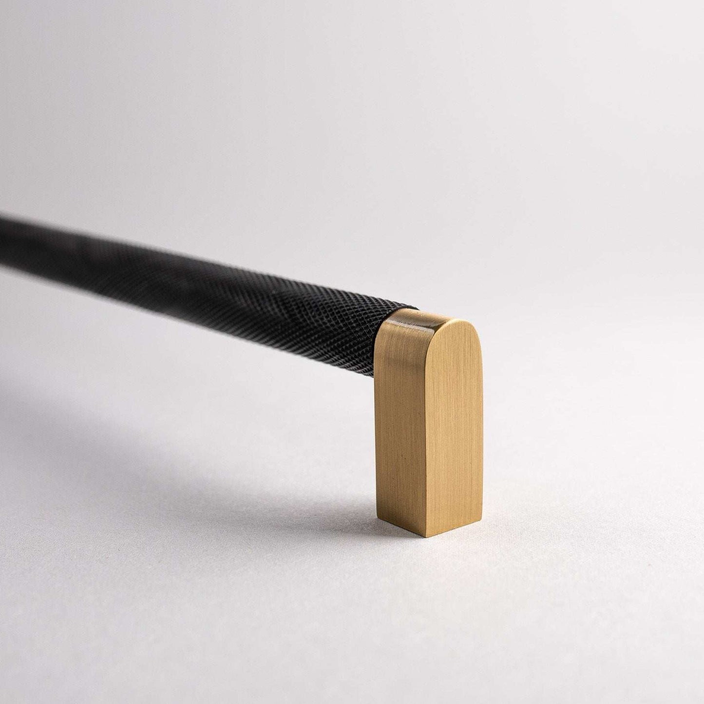 Bold, Black & Gold Knurled Solid Brass Appliance Pulls