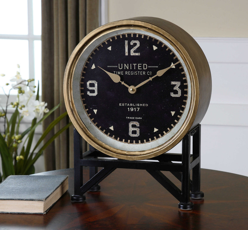 Brass Table Clock