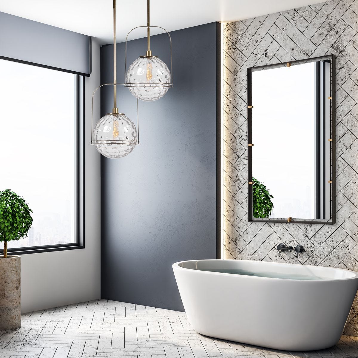 Bronze Rectangular Mirror | Aged Iron Frame 30x50 Vertical
