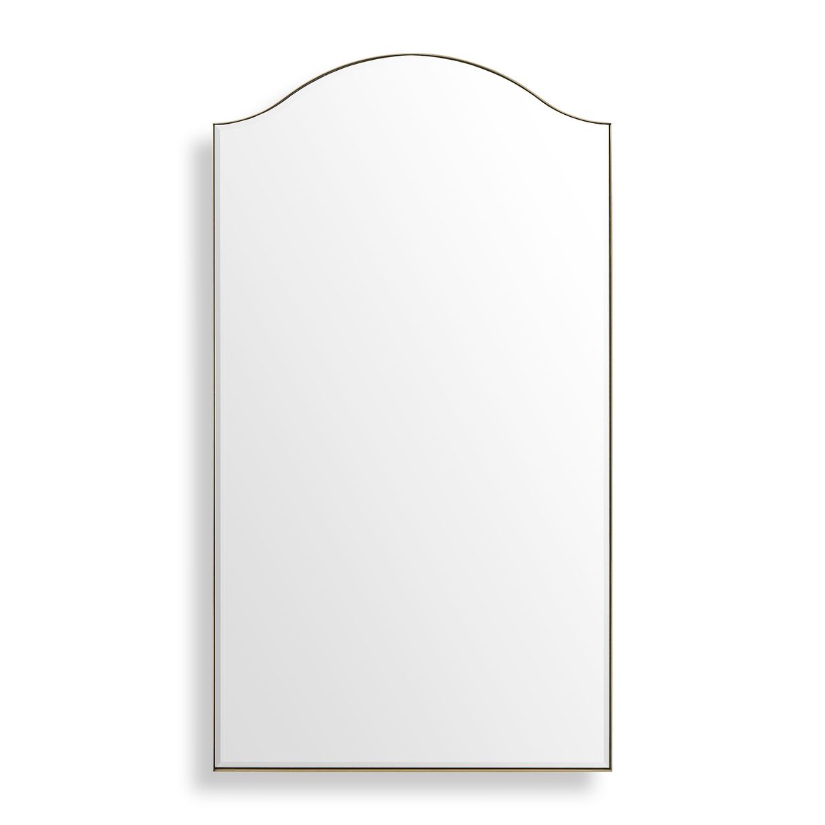 Brushed Brass Arched Mirror.