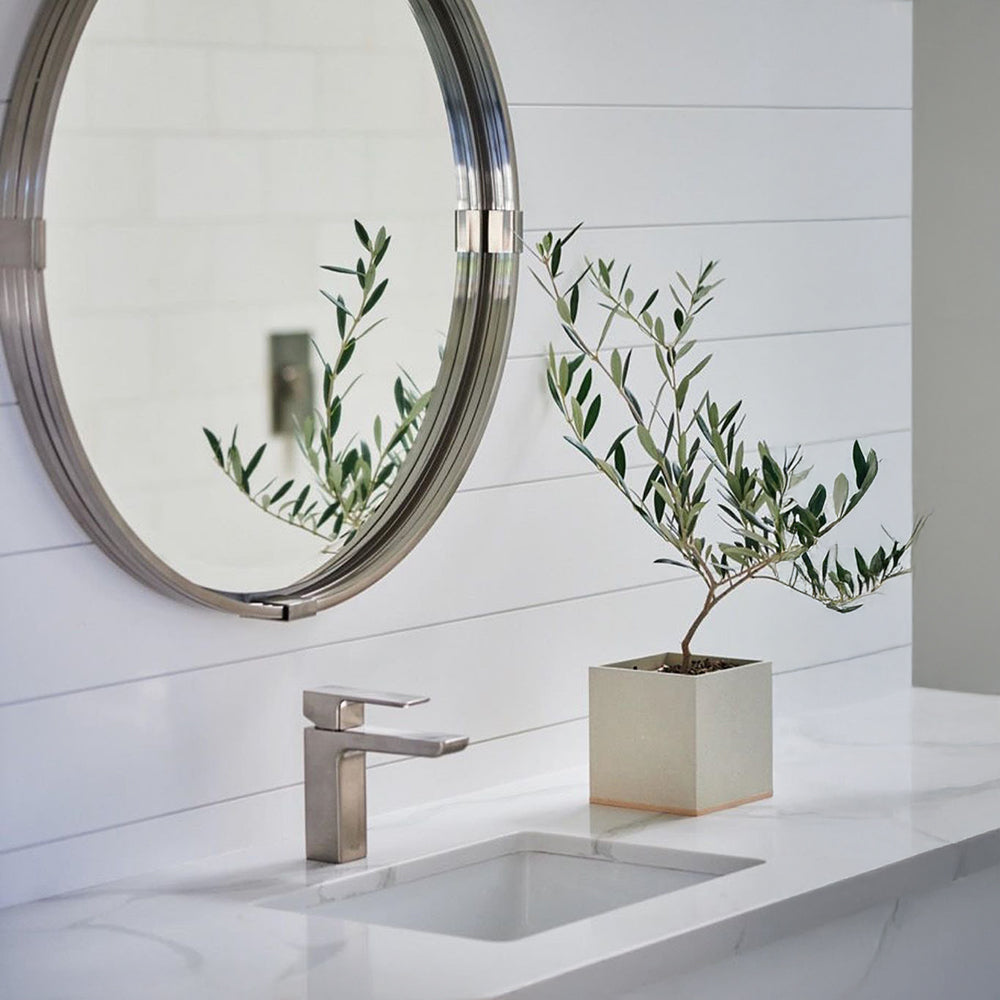 Brushed Nickel Vanity Mirror.