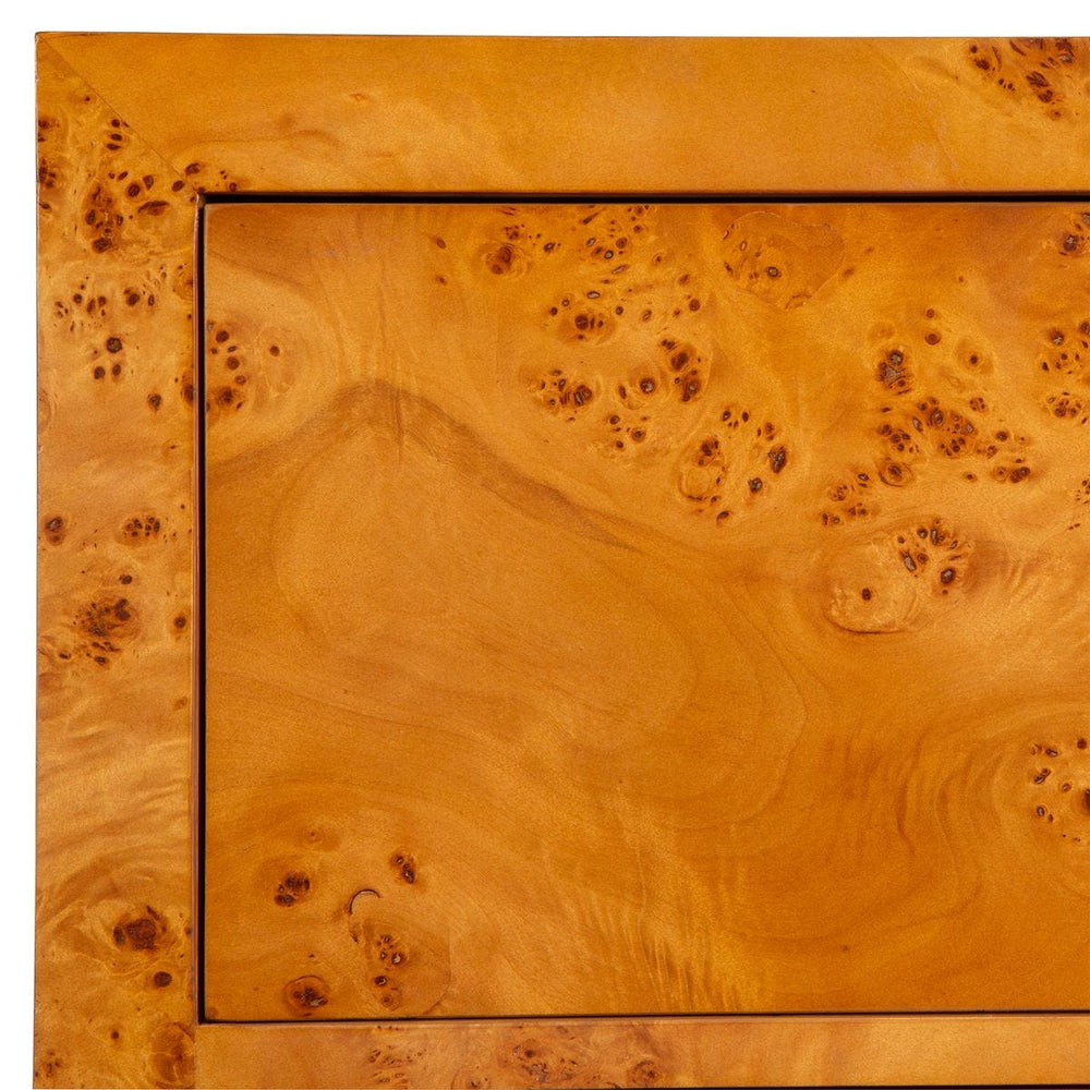 Burl wood dresser.
