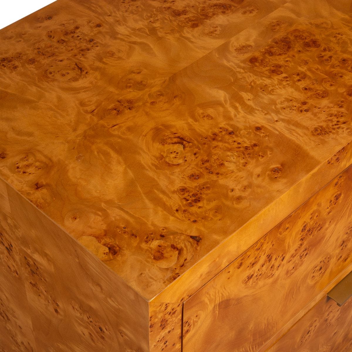 Burl wood dresser.