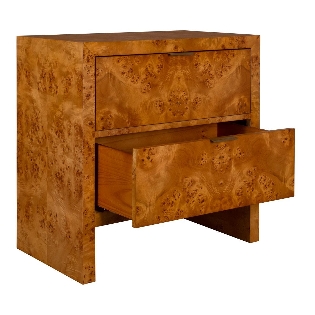 Burl wood dresser.