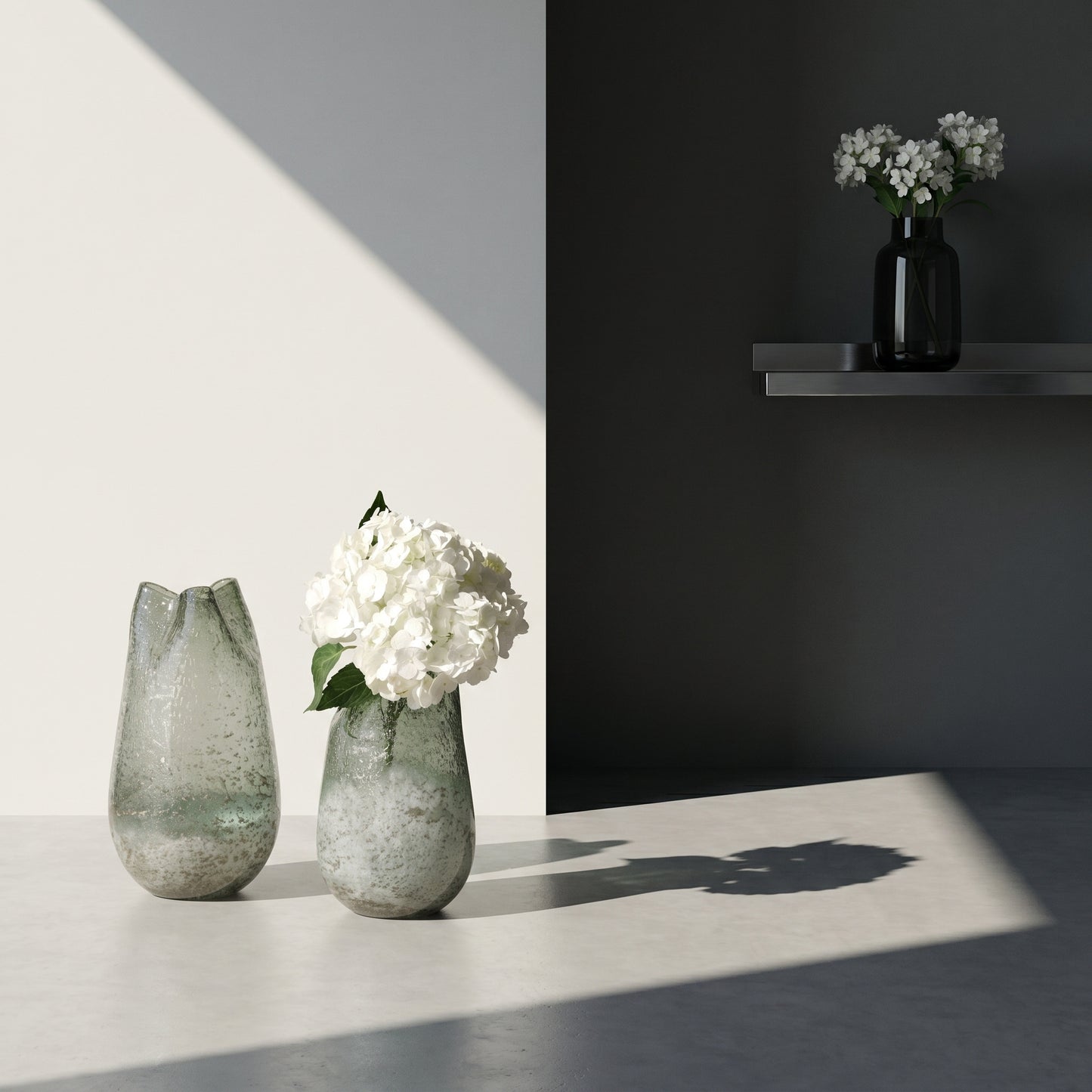 Elegant Glass Vases Striking.