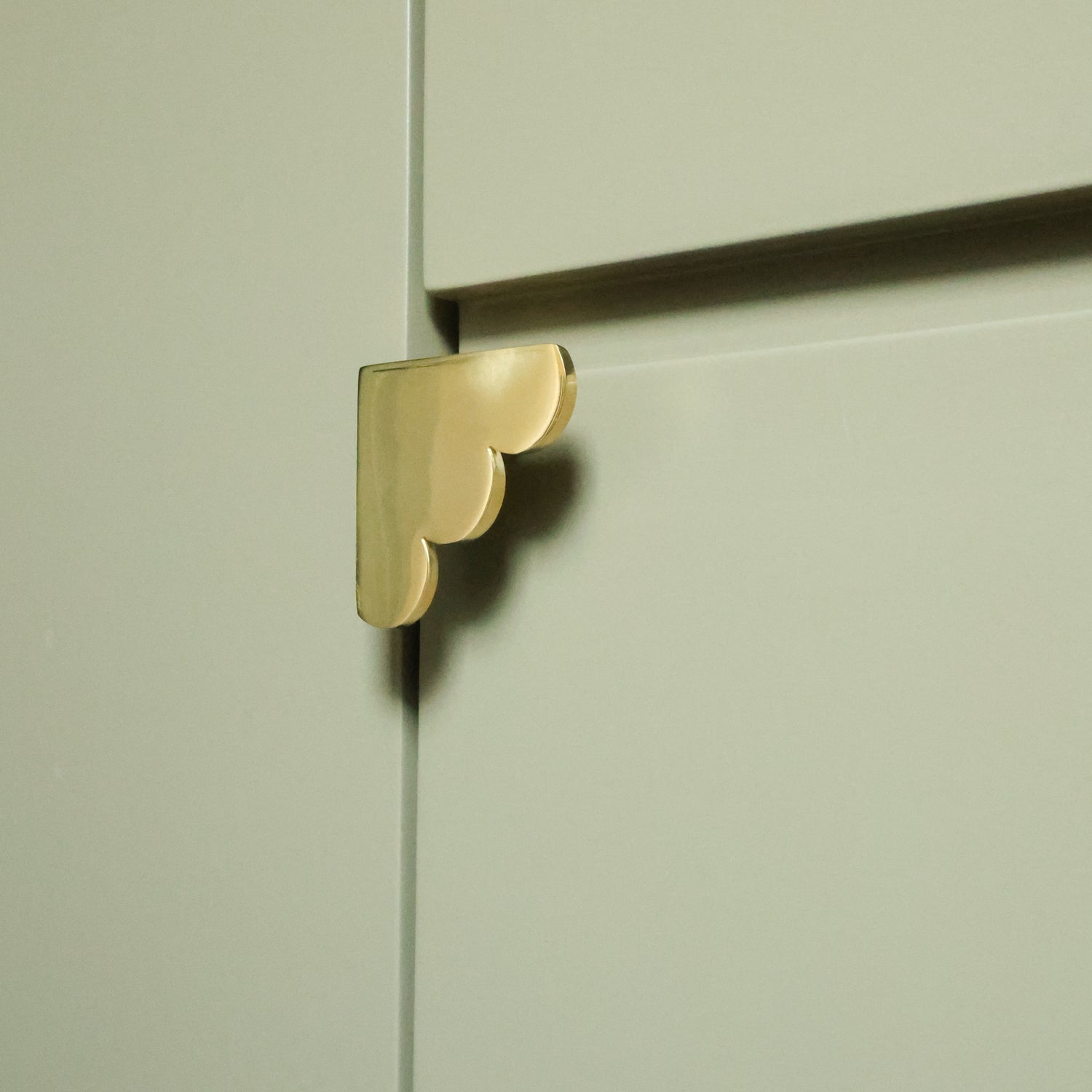 Cloud Pull - Solid Brass - Corner Cabinet Hardware by Hapny Home