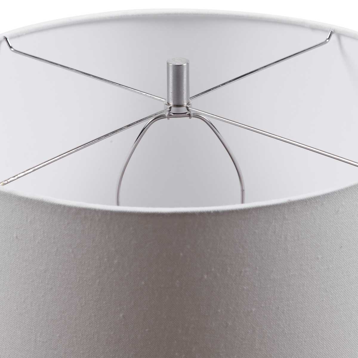 White lamp shade.