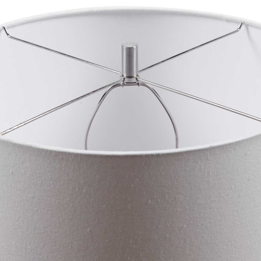 White lamp shade.