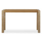 Floating coastal console table.