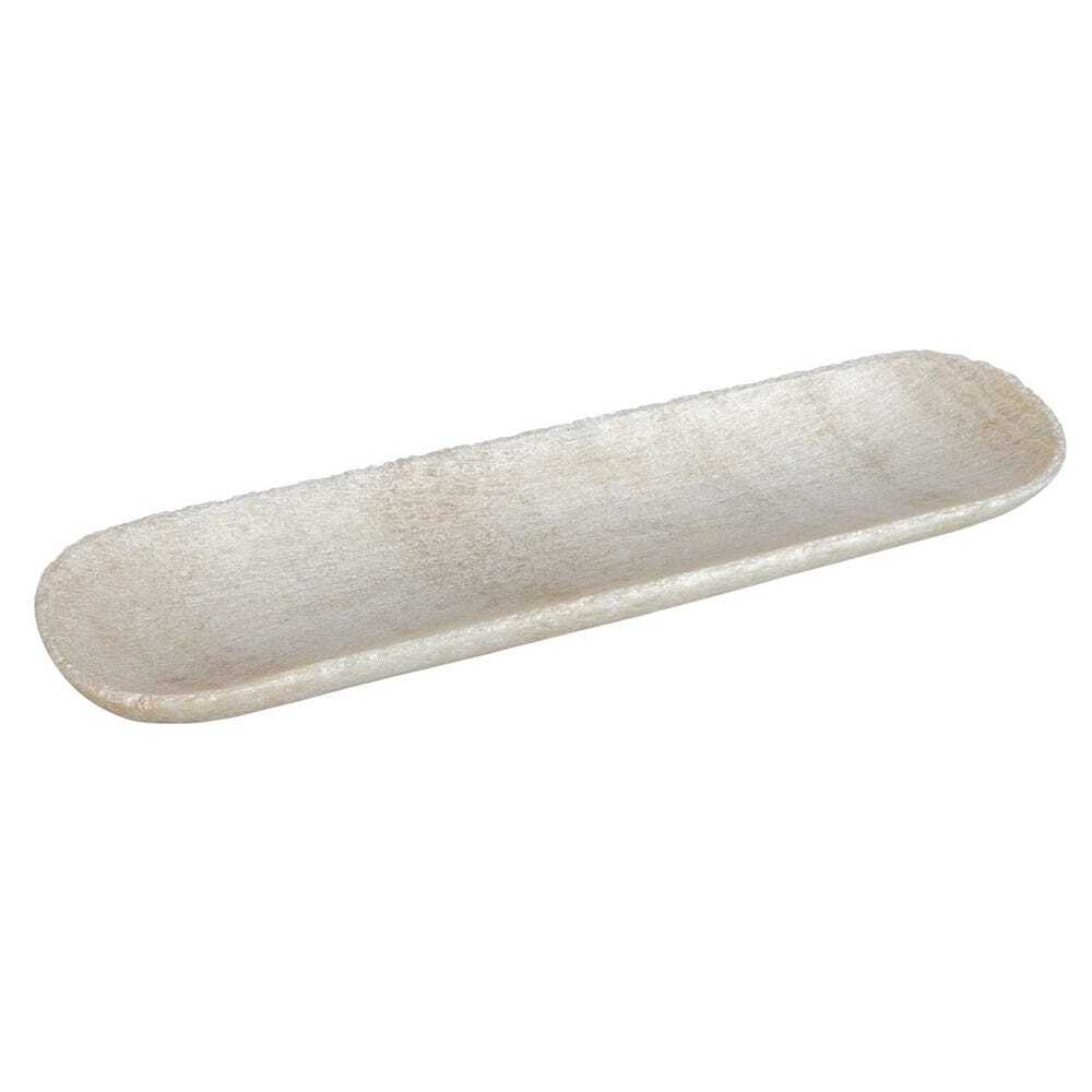 Long, narrow stone on a white background
