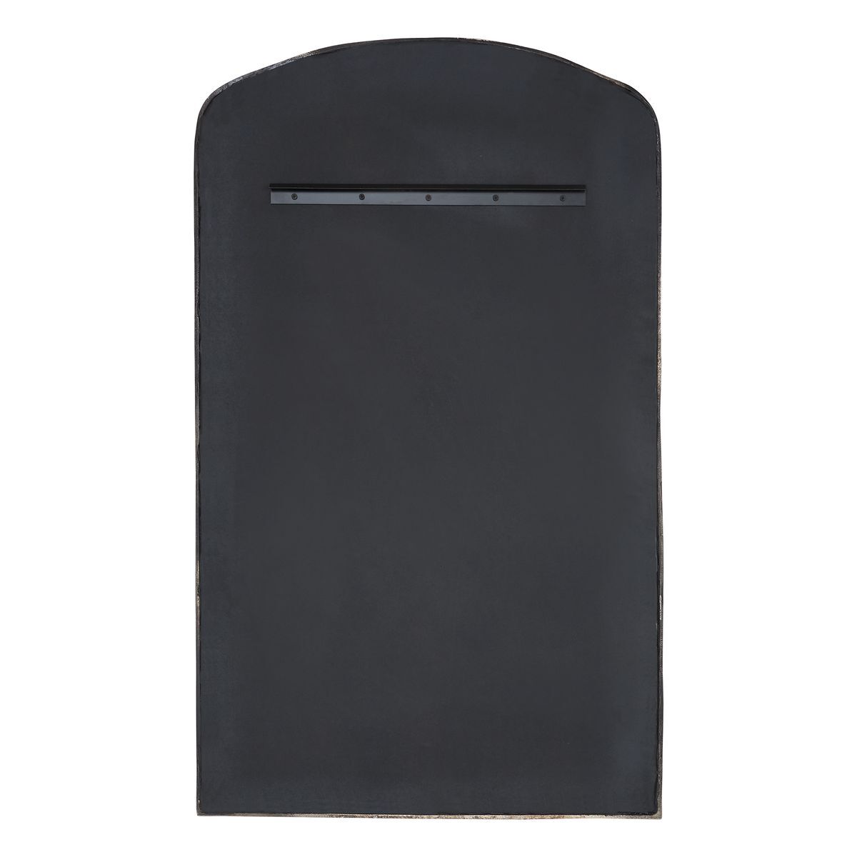 A black arched wall mailer envelope with a horizontal slot at the top for inserting a letter, shown against a plain white background.