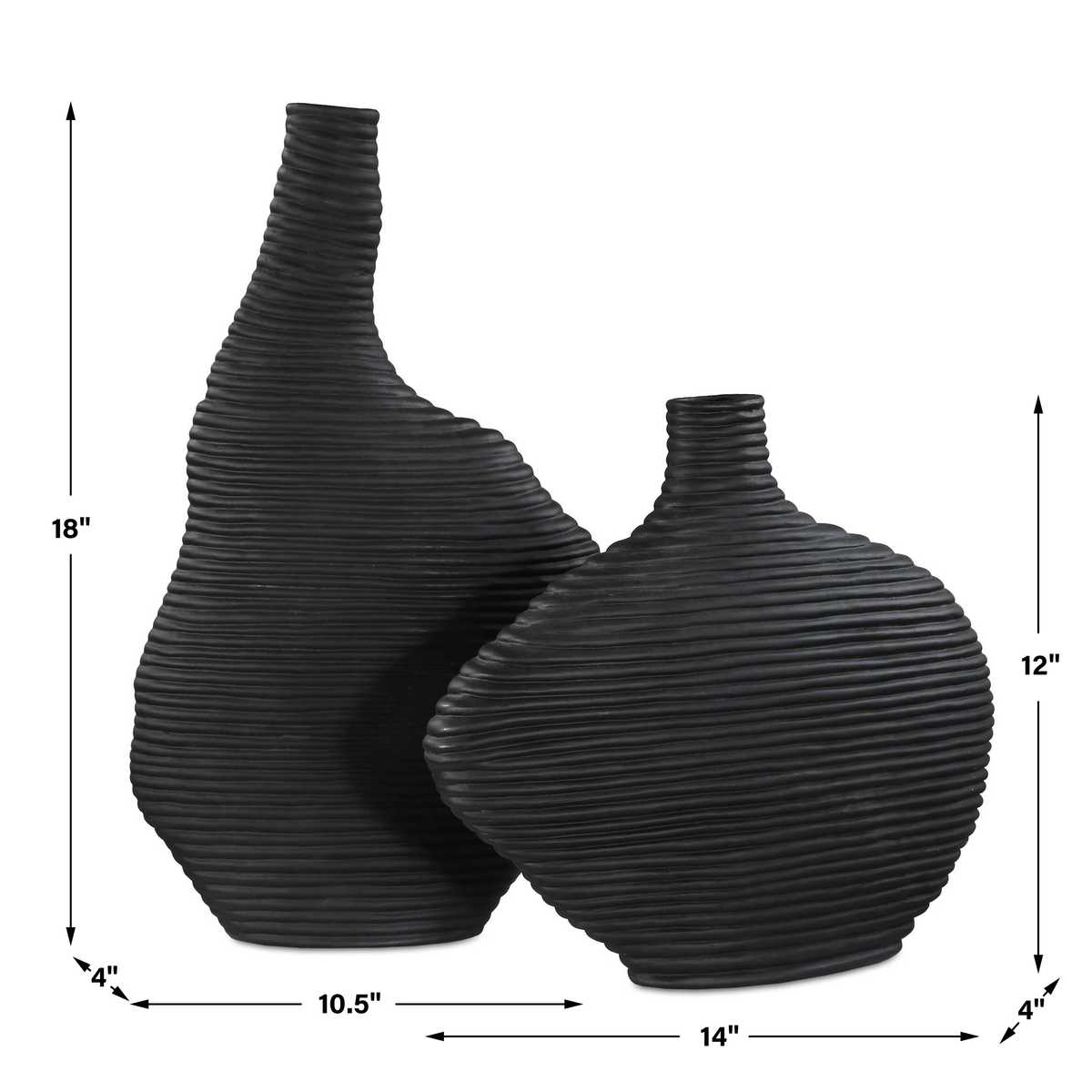 Contemporary ceramic vases.