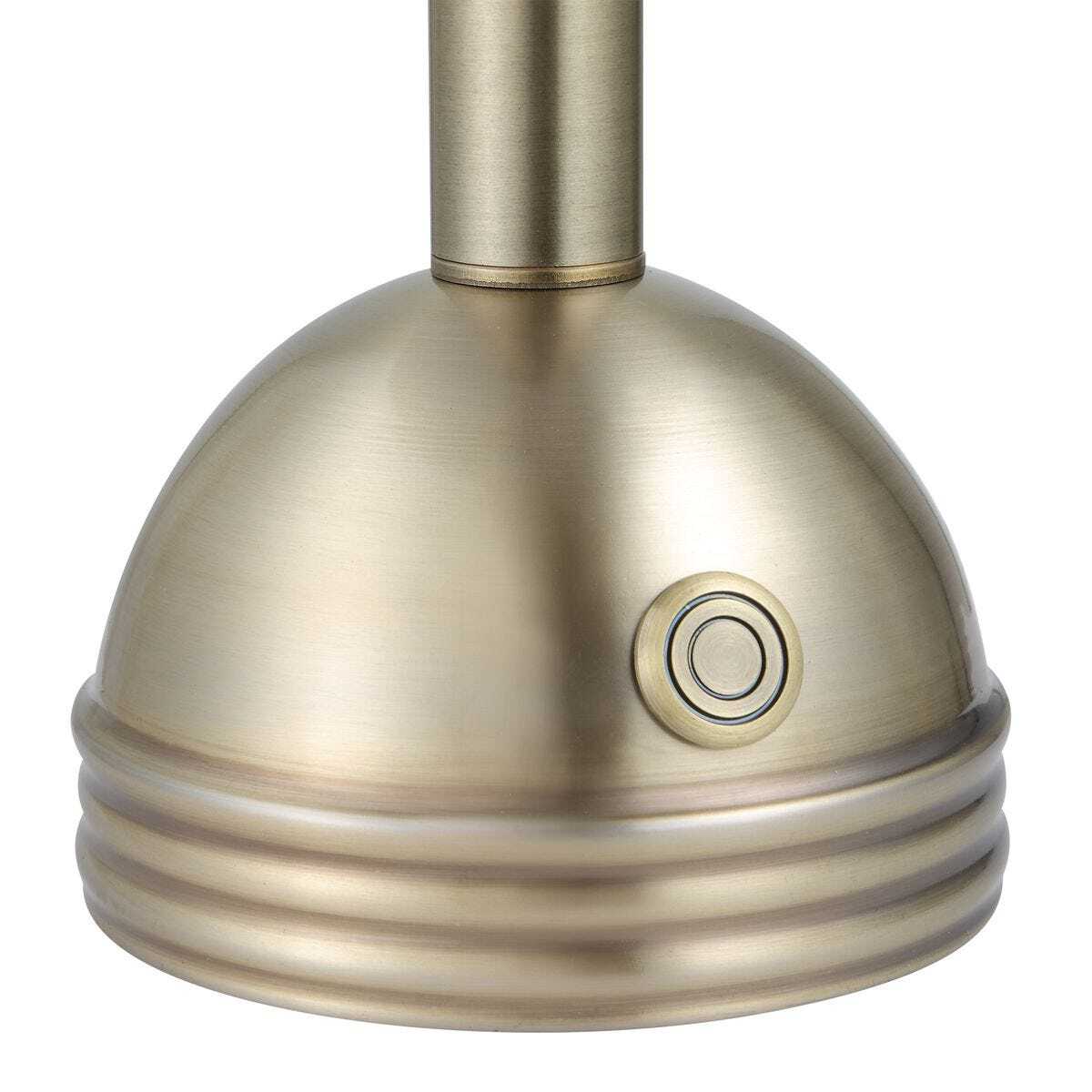 Brass Cordless Table Lamp, Dome Shaped