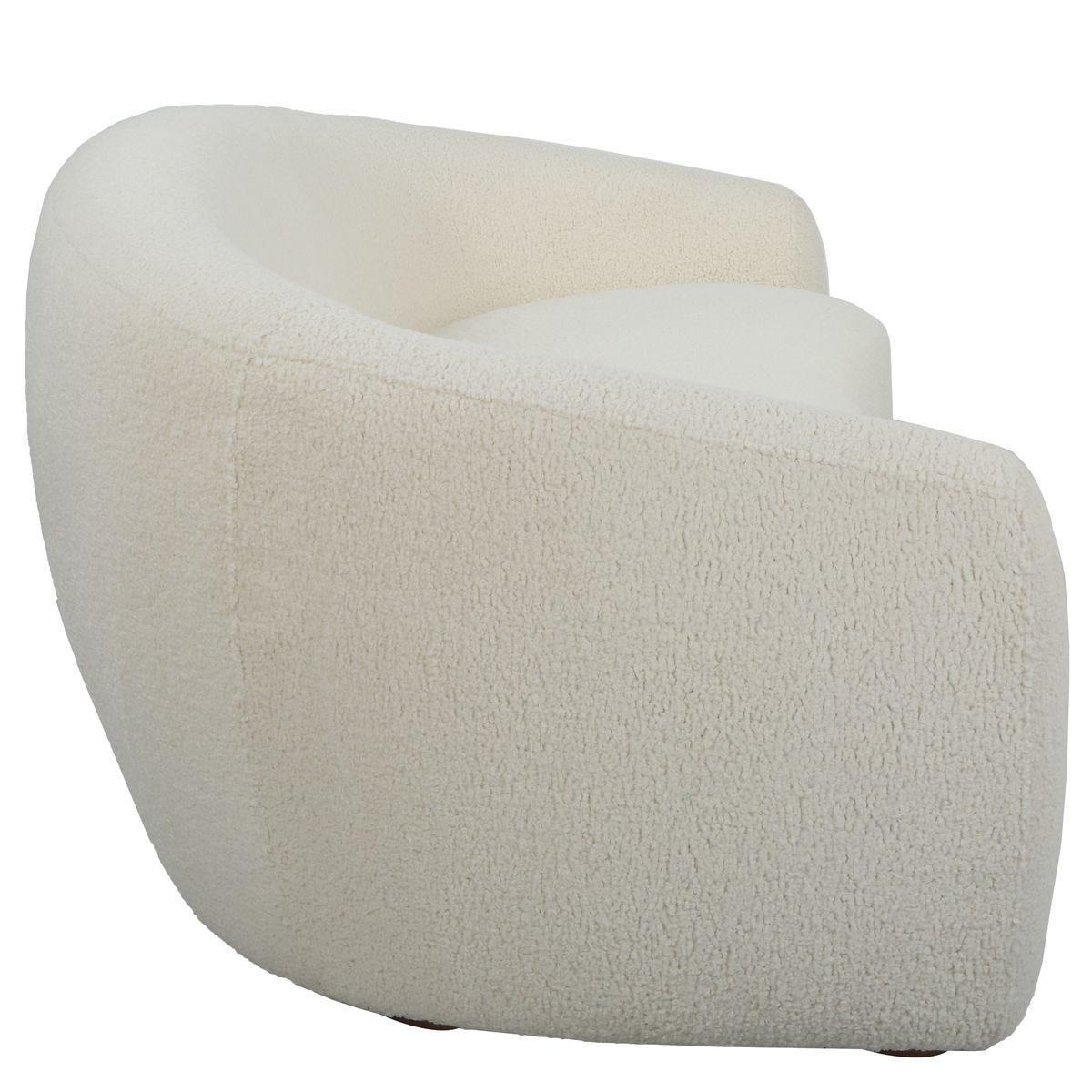 White textured armchair on a white background