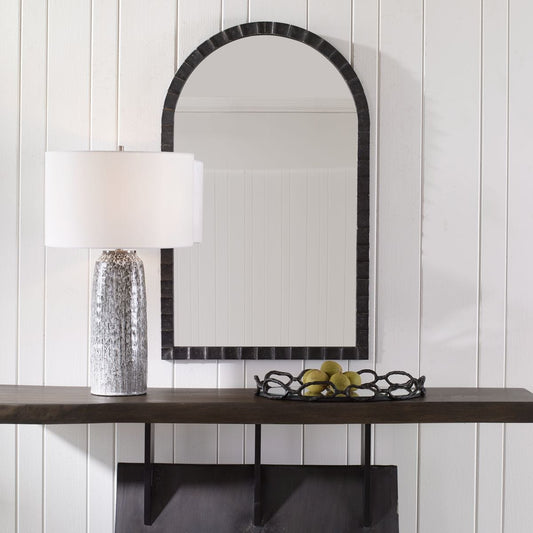 Black Arch Wall Mirror