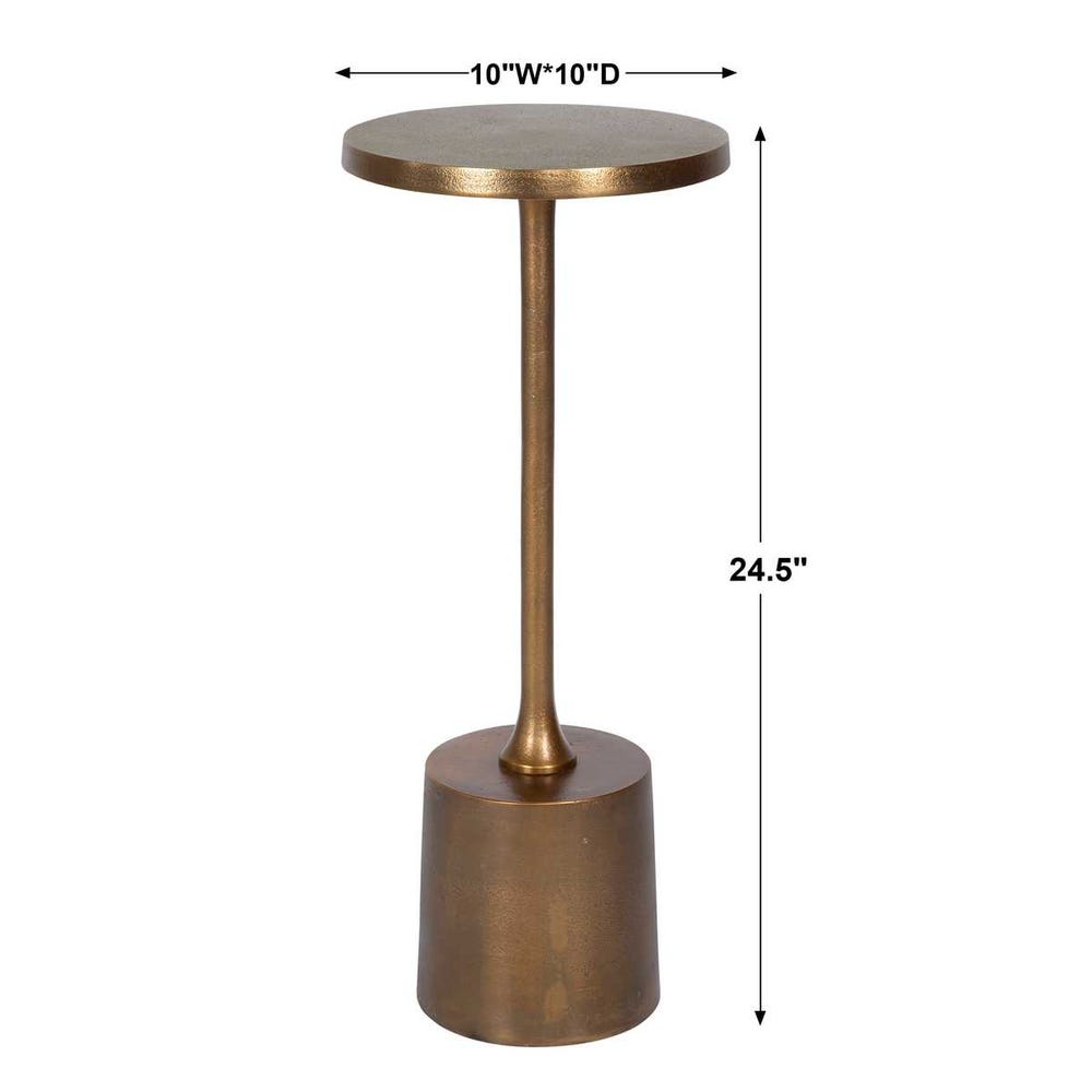 Antique brass drink table chair.
