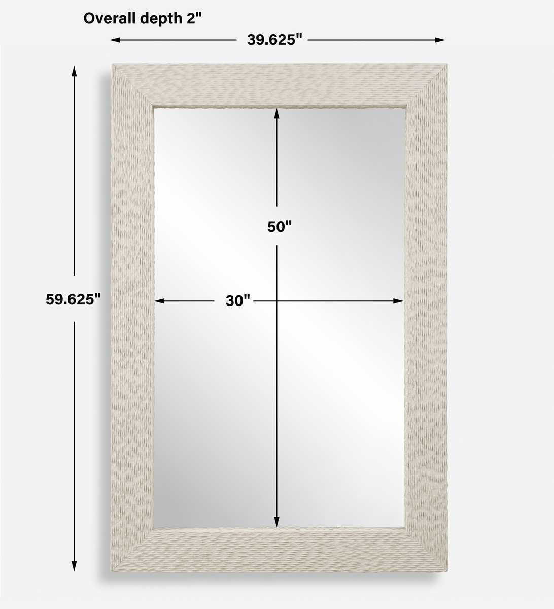 Dimensions of stone mirror.