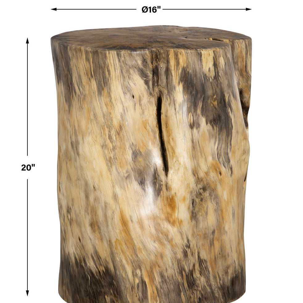 Dims accent table live edge.
