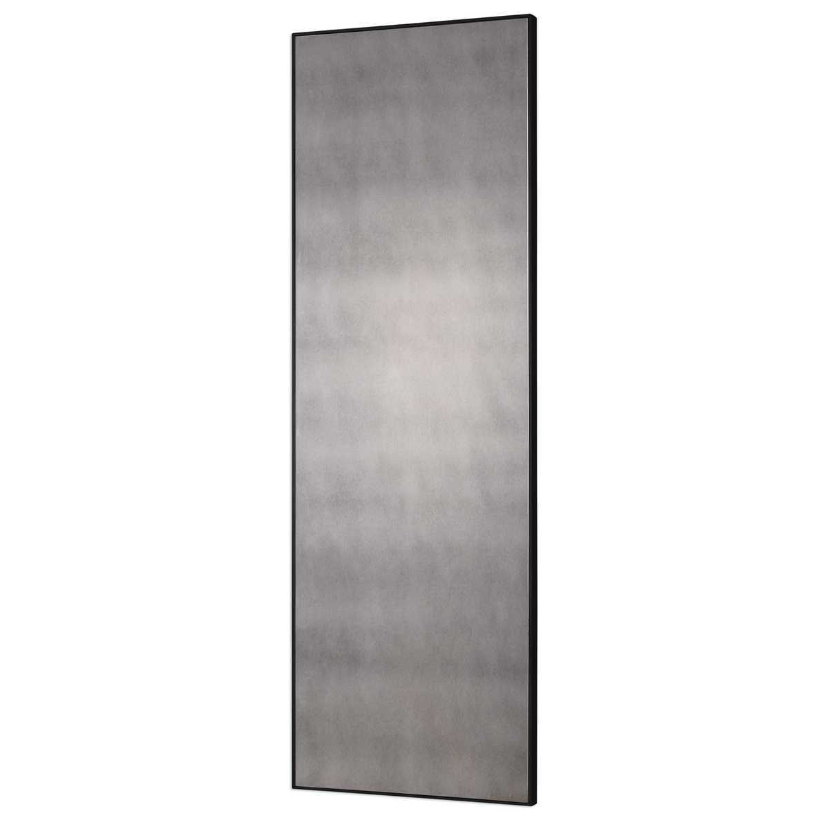 Rectangular metal panel with a textured surface on a white background