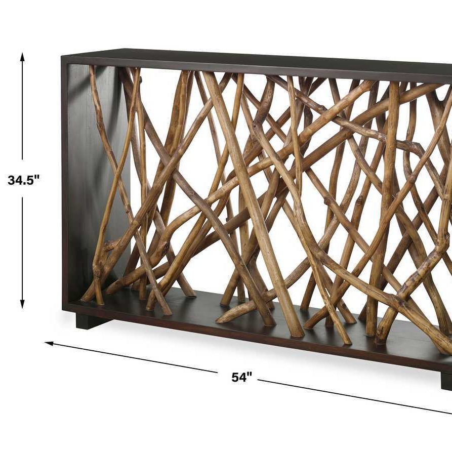 Dimensions console driftwood.