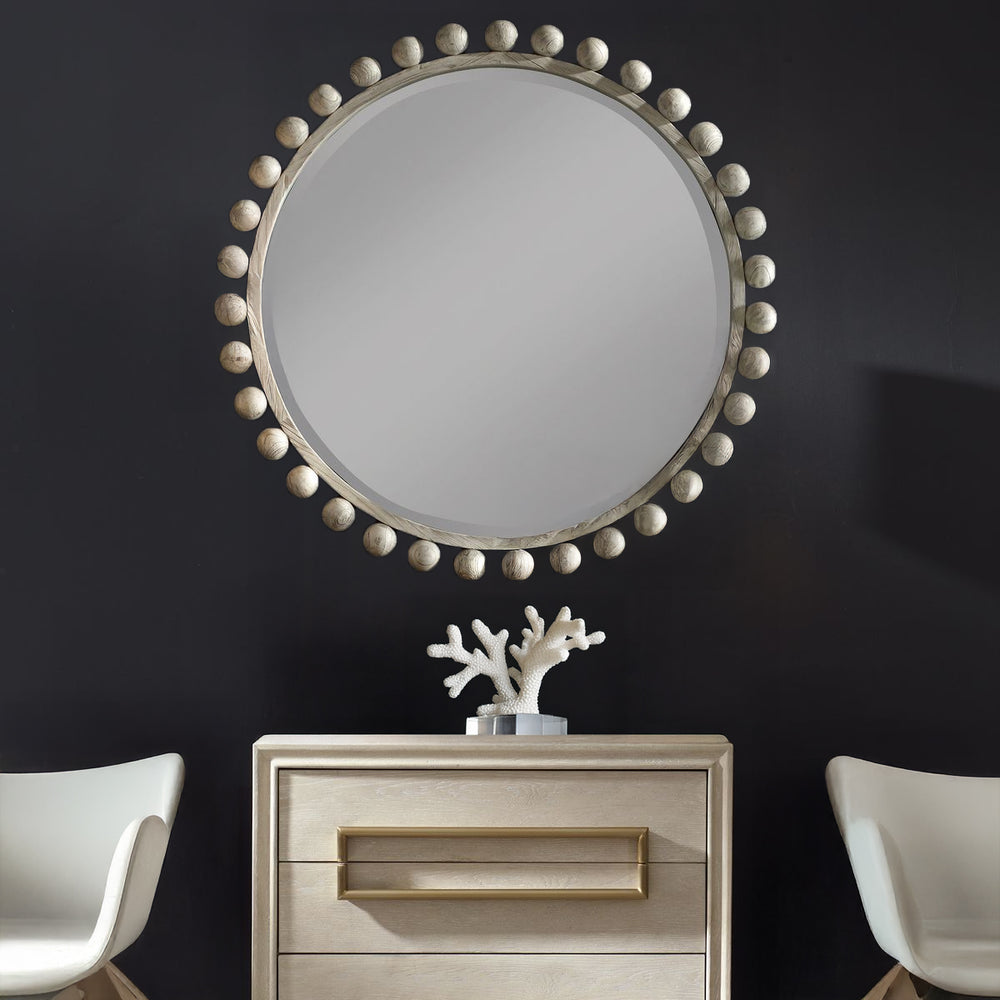 Farmhouse round mirror.