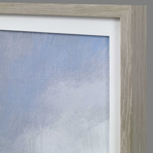 Frame pine wood of ocean painting.