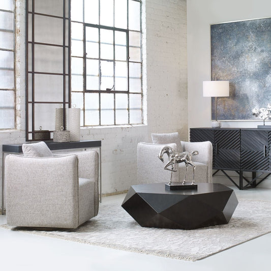 Geometric coffee table.