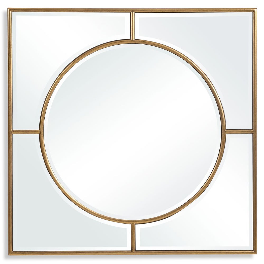 Geometric Gold Mirror.