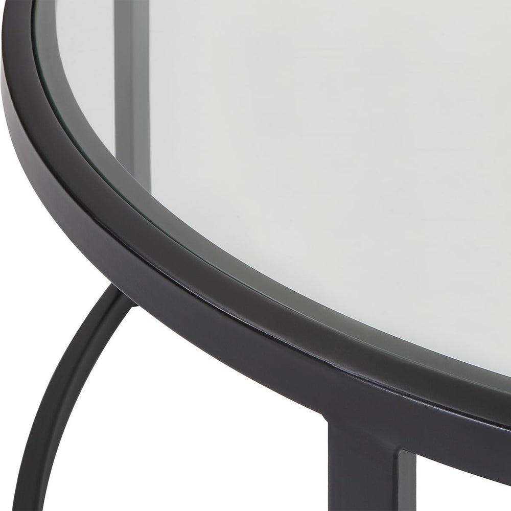 Glass nesting coffee tables.