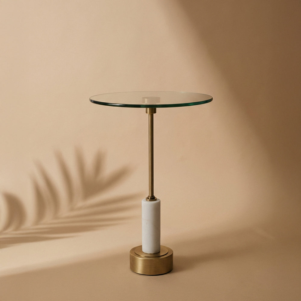 Round Glass Side Table