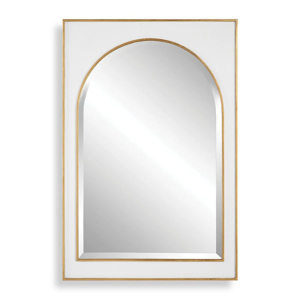 Rectangle Gold and White Mirror