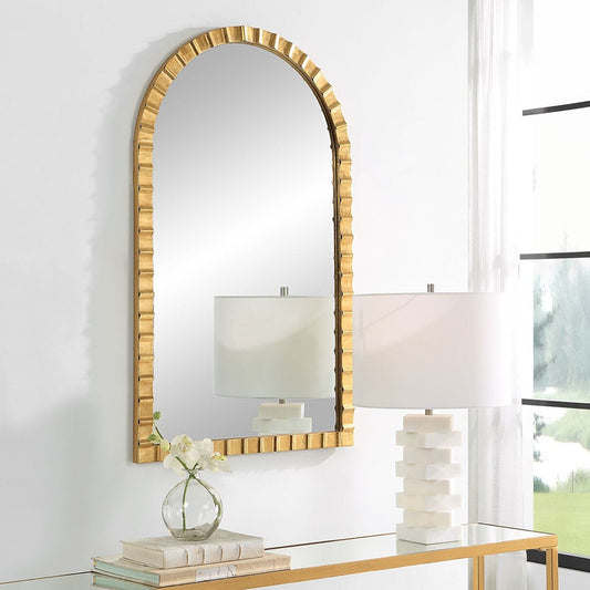 Gold Arch Top Mirror