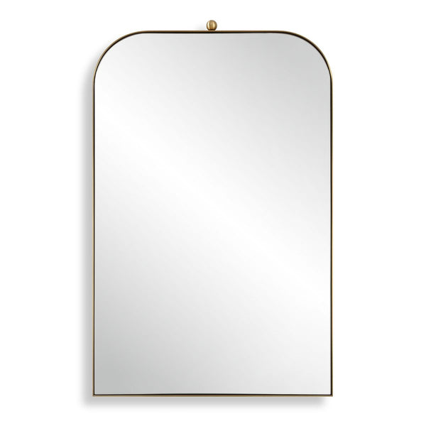 rectangular gold bedroom mirror above dresser Suzanne Wall Mirror main image 0