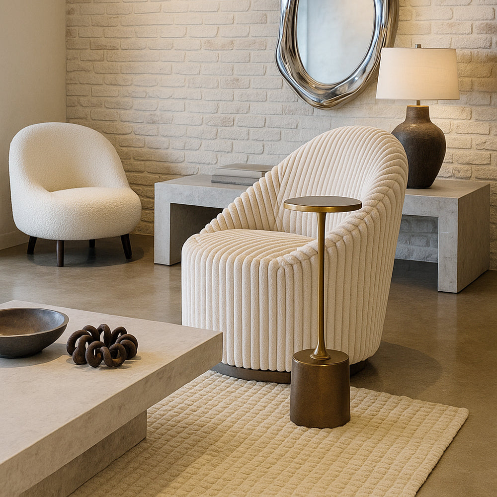 Coastal gold end table.