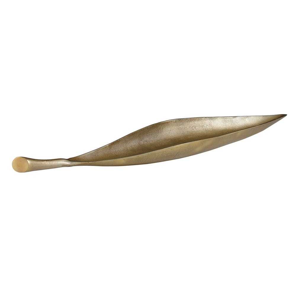 Gold Metal Leaf Tray Bowl.