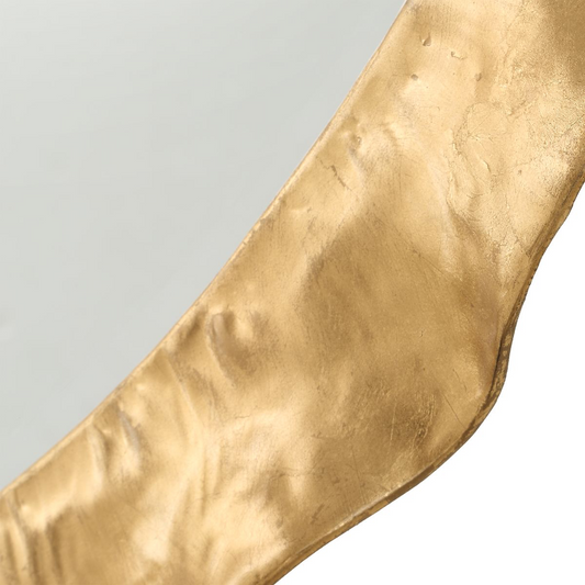 Gold Scalloped Wall Mirror.