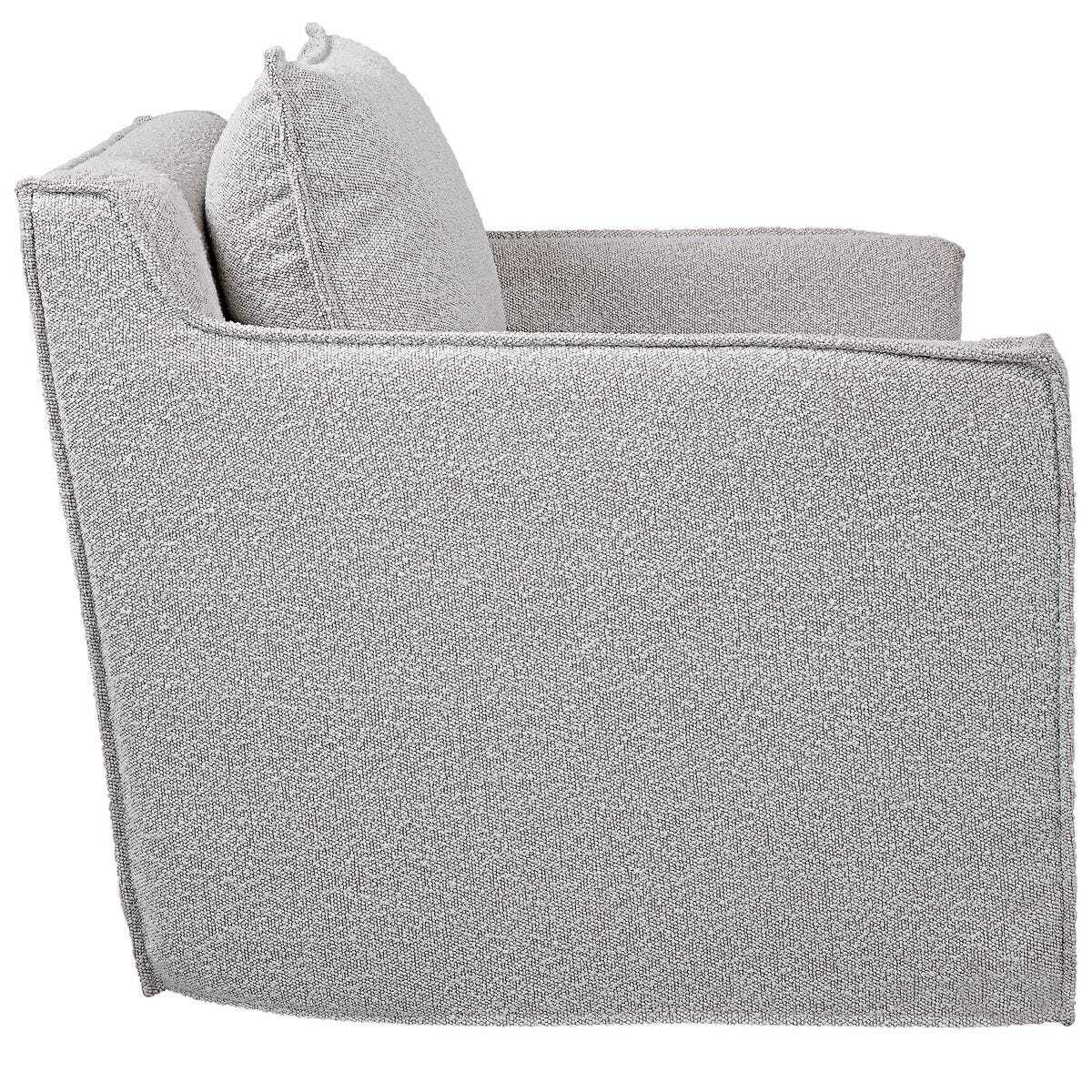 Gray textured sofa corner on a white background