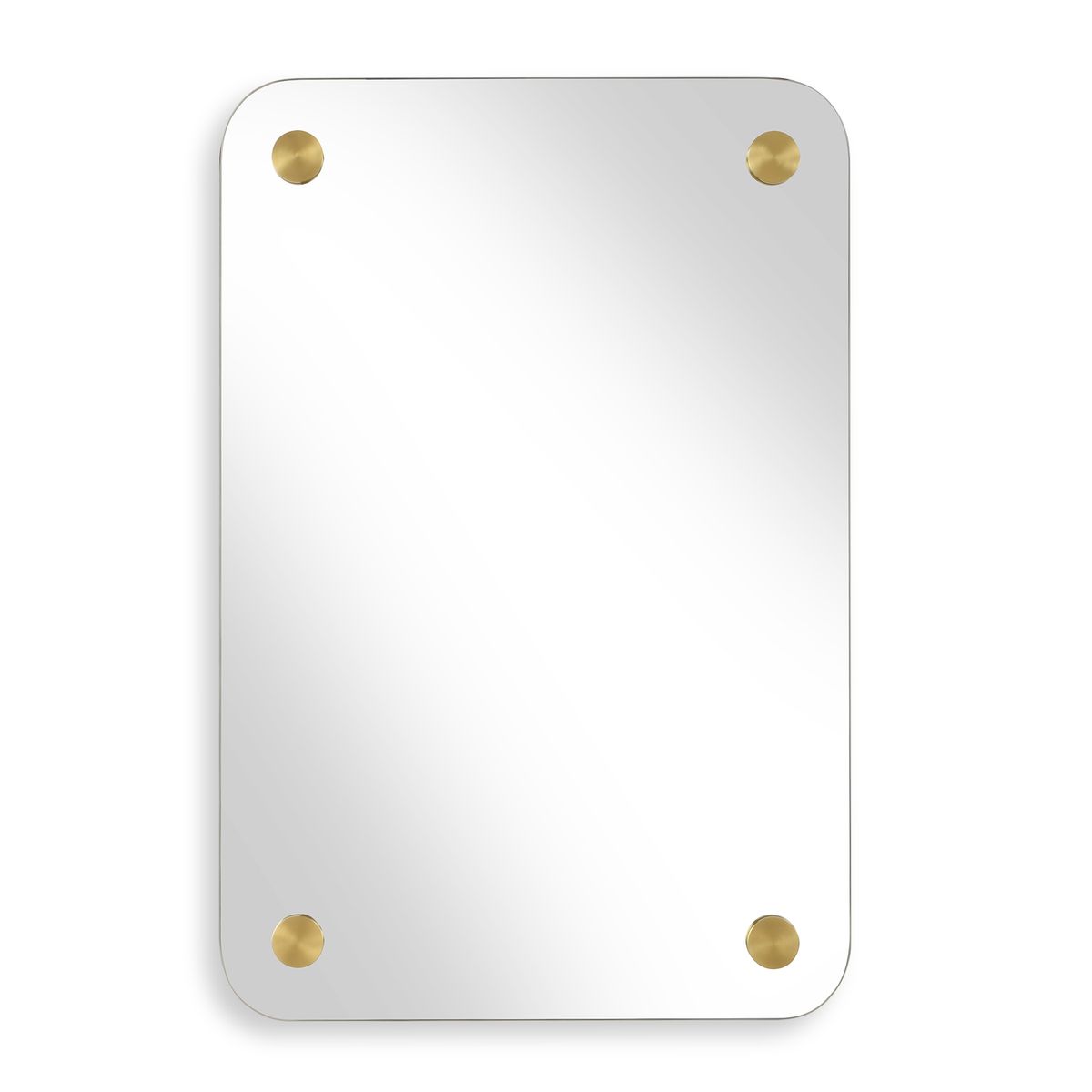 Ultra Modern Rounded Brass Mirror
